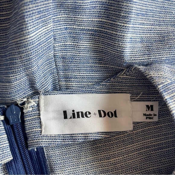 Line + Dot Rey Tied Mini Dress Midnight Blue 30232. - Picture 5 of 7